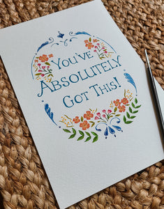 You've Absolutely Got This! - cross stitch pattern