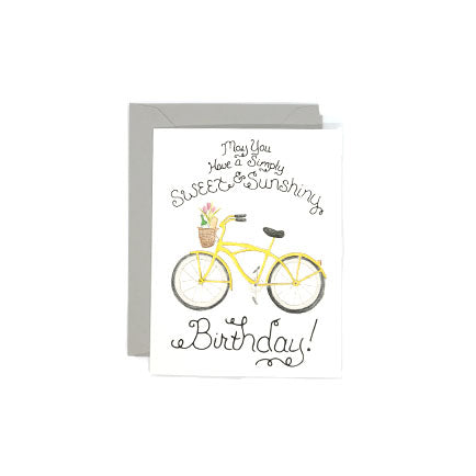 Yellow Bike - Sweet & Sunshiny Birthday