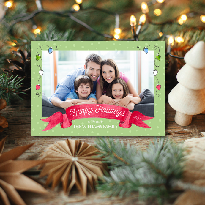 Happy Holidays Editable Photo Card