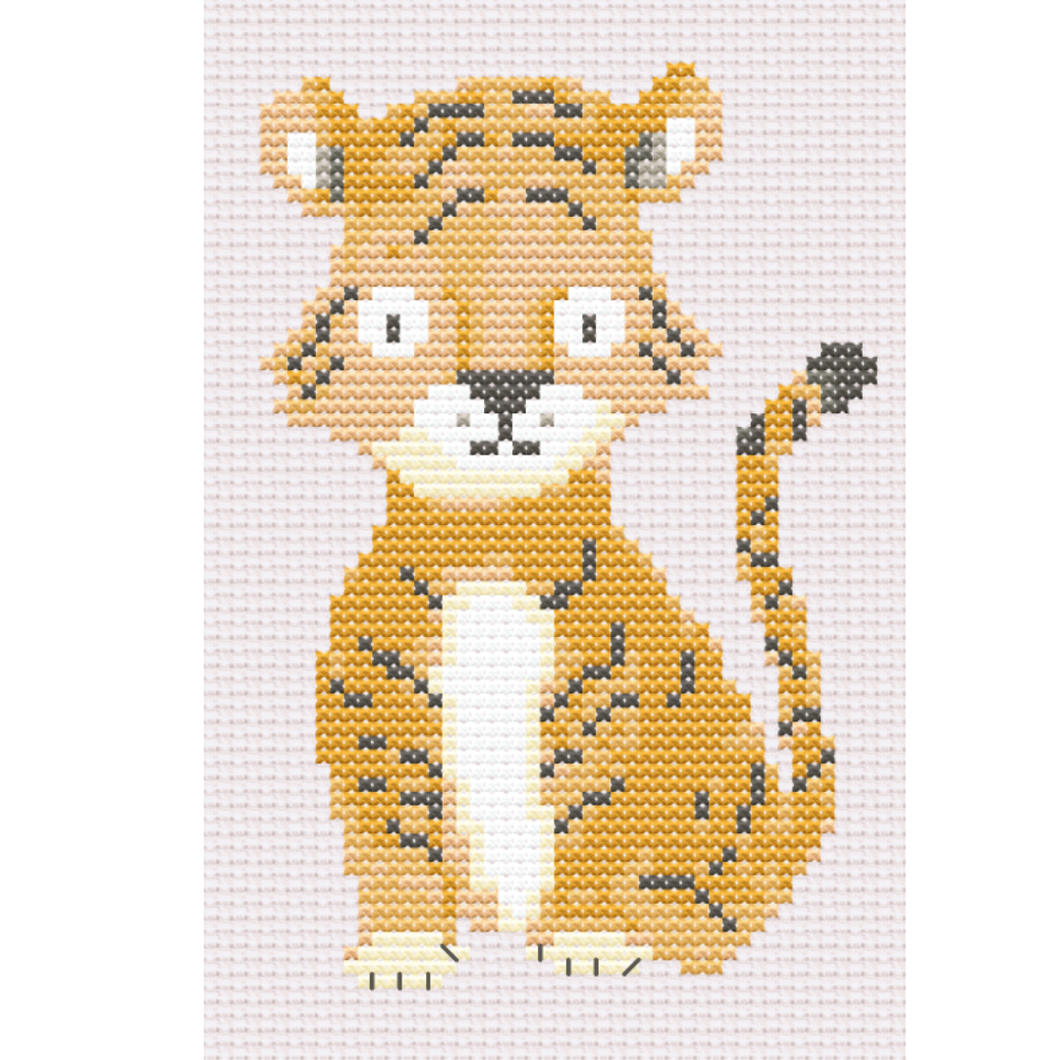 Little Tiger Cross Stitch Pattern